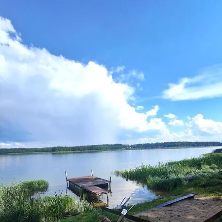 Lesny Domek W Stylu Scandi Z Jacuzzi Nad Jeziorem Kaszuby Grzybowo  Exterior foto
