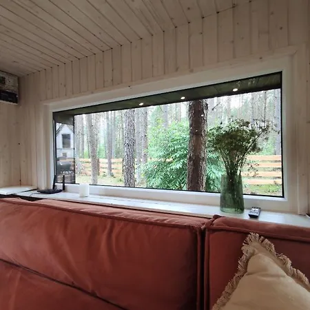 Lesny Domek W Stylu Scandi Z Jacuzzi Nad Jeziorem Kaszuby Grzybowo  Exterior foto